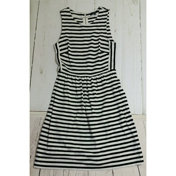 MADEWELL Afternoon stripe pleated dress XS… - Picture 2 of 6